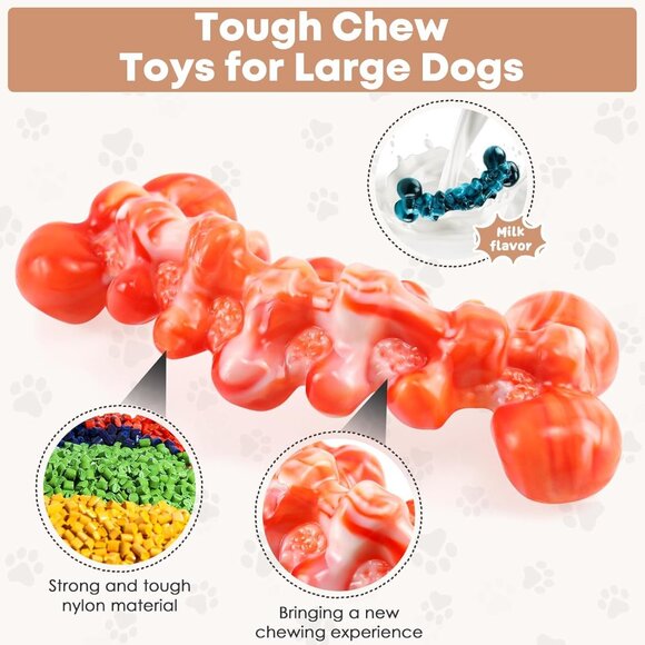 2 Pack Large Dog Chew Toys for Aggressive Chewers - Tough Dog Toys to Keep Them - Picture 6 of 7